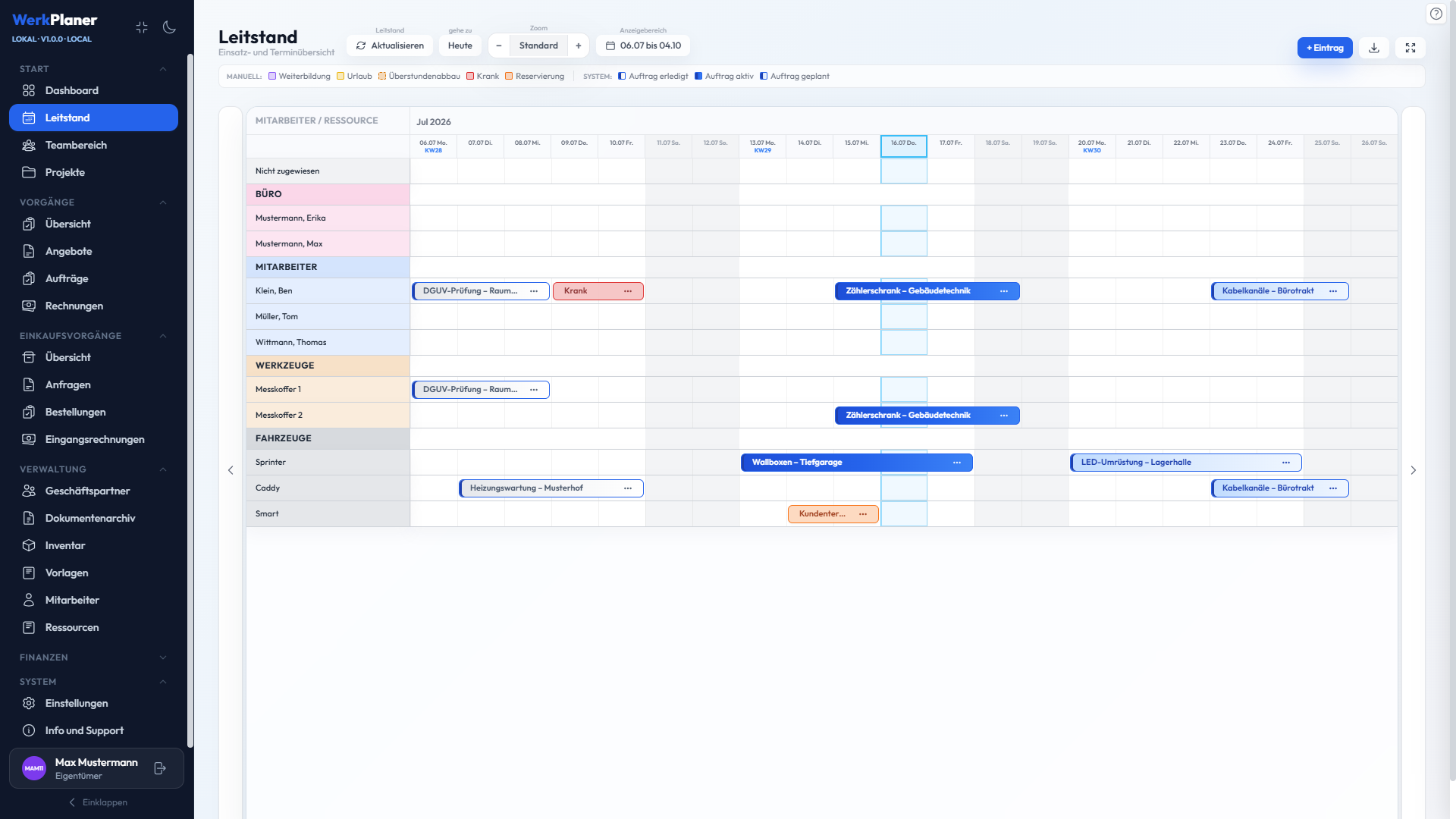 Leitstand Screenshot